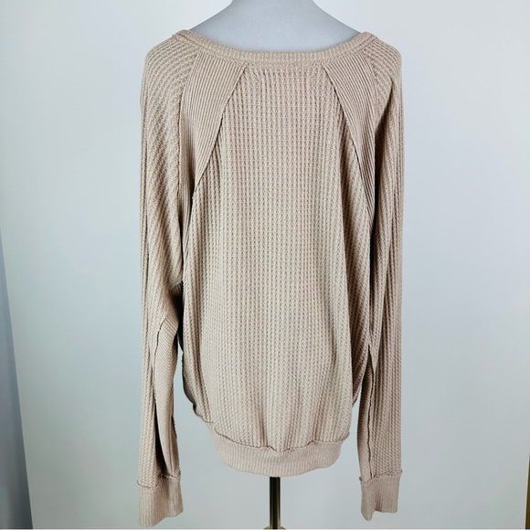 Free People We The Free Santa Clara Thermal Long Sleeve Tee Medium - Picture 11 of 14